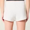 Fleece-Shorts mit Mini-Zahlengrafik