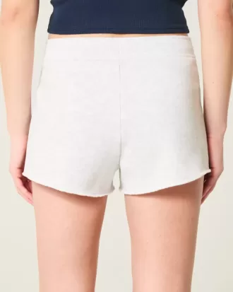 Fleece-Shorts mit Mini-Zahlengrafik