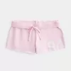 Fleece-Shorts mit Mini-Zahlengrafik