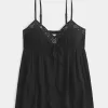 Flyaway-Babydoll-Oberteil in Crinkle-Shine Flyaway-Babydoll-Oberteil in Crinkle-Shine