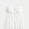 Flyaway-Babydoll-Oberteil in Crinkle-Shine Flyaway-Babydoll-Oberteil in Crinkle-Shine