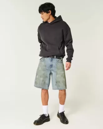 Gefettete Baggy-Jeans-Shorts