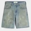 Gefettete Baggy-Jeans-Shorts Gefettete Baggy-Jeans-Shorts