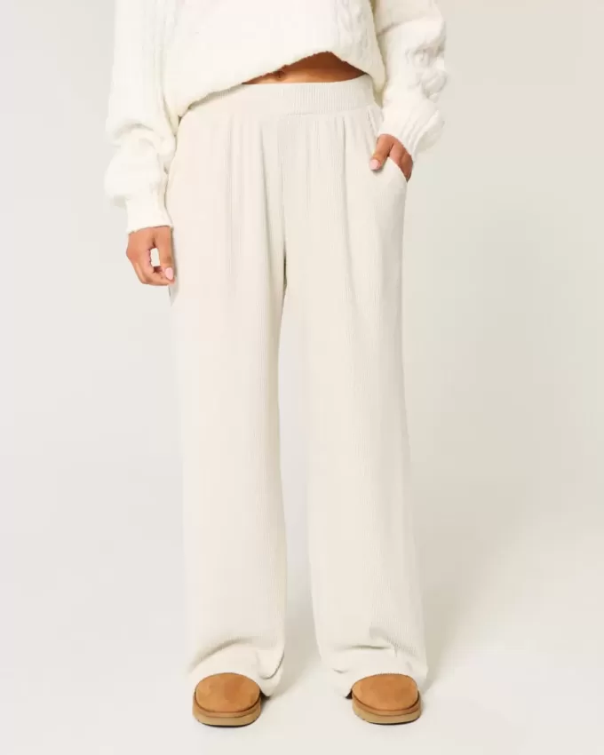 Gemütliche gerippte Baggy-Hose