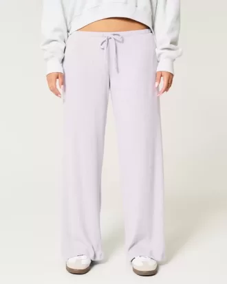 Gemütliche gerippte Baggy-Hose mit Kordelzug