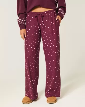 Gemütliche gerippte Hose mit weitem Bein