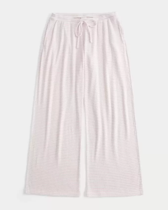 Gemütliche gerippte Hose mit weitem Bein Gemütliche gerippte Hose mit weitem Bein