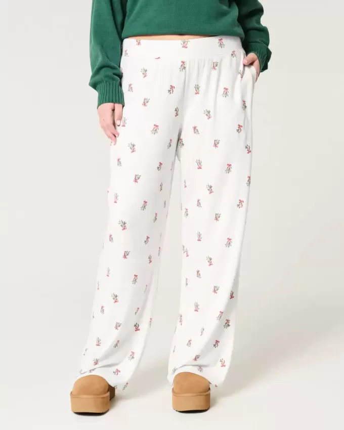 Gemütliche Pyjamahose mit weitem Bein Gemütliche Pyjamahose mit weitem Bein