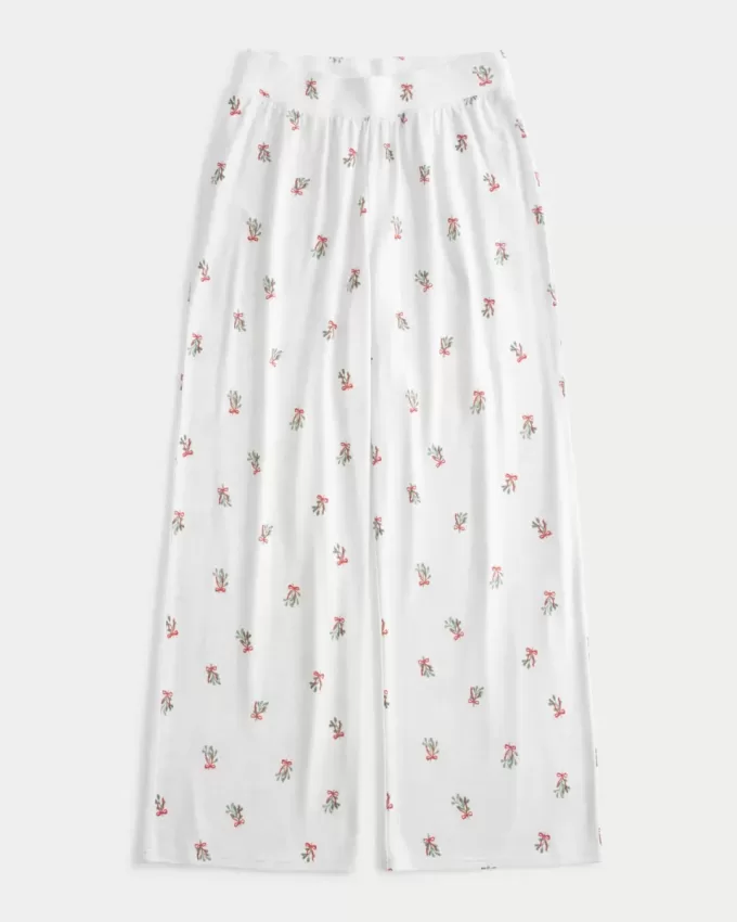 Gemütliche Pyjamahose mit weitem Bein Gemütliche Pyjamahose mit weitem Bein