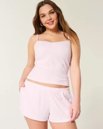 Gemütlicher Pointelle-Shorty mit Schleife