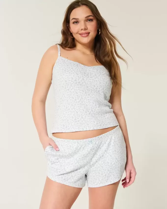Gemütlicher Pointelle-Shorty mit Schleife