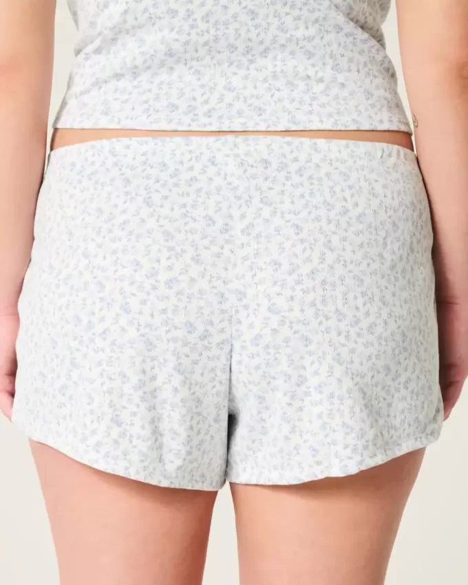 Gemütlicher Pointelle-Shorty mit Schleife
