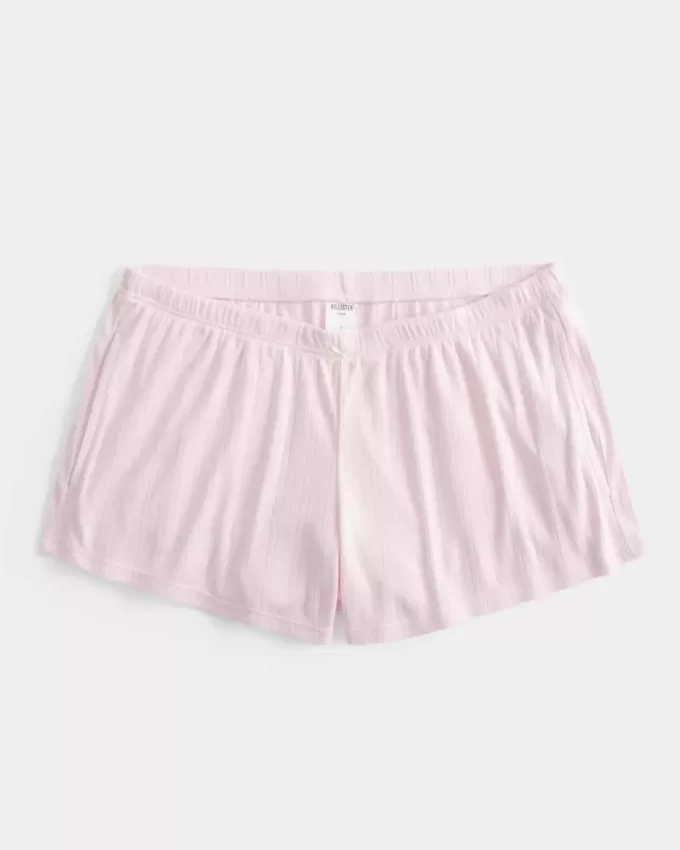 Gemütlicher Pointelle-Shorty mit Schleife