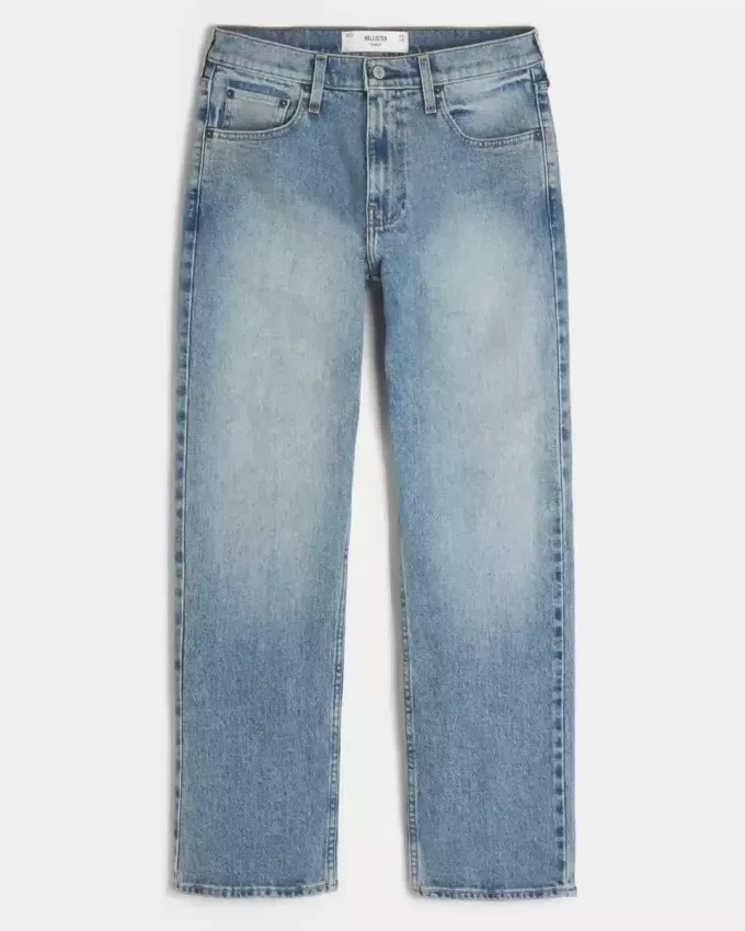 Gerade Jeans in mittlerer Waschung Gerade Jeans in mittlerer Waschung
