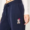 Gerade Jogginghose mit Teddybär-Grafik