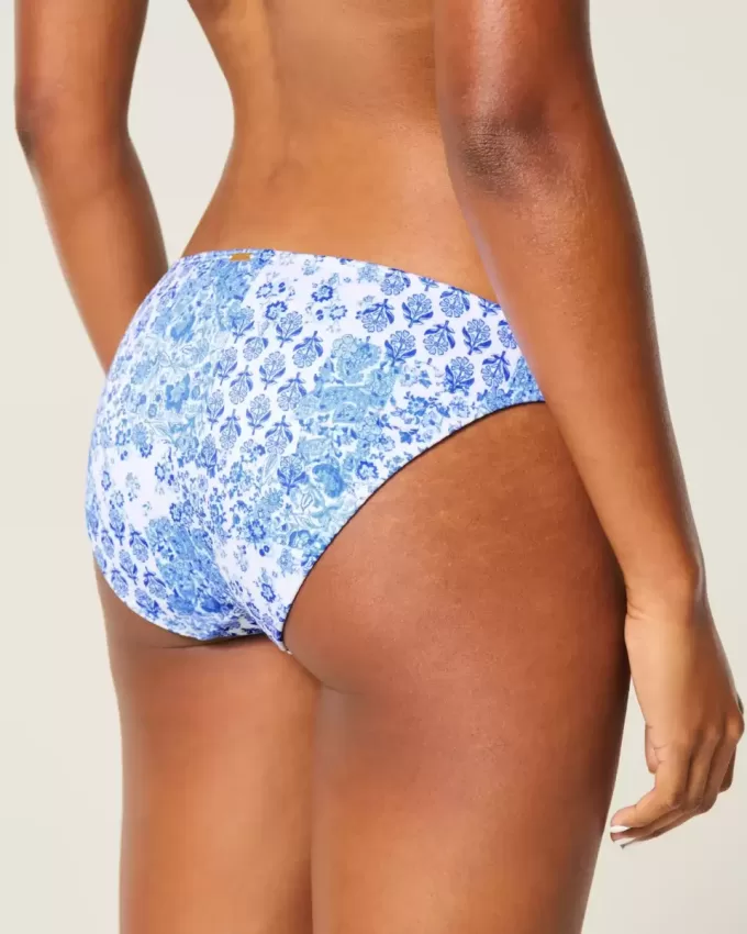 Gerippte Bikinihose mit niedriger Taille