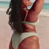 Gerippte Cheekiest-Bikinihose mit hohem Beinausschnitt Gerippte Cheekiest-Bikinihose mit hohem Beinausschnitt