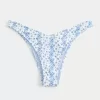 Gerippte Cheekiest-Bikinihose mit hohem Beinausschnitt und V-Taille