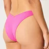 Gerippte Cheekiest-Bikinihose mit hohem Beinausschnitt und V-Taille