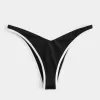 Gerippte Cheekiest-Bikinihose mit hohem Beinausschnitt und V-Taille Gerippte Cheekiest-Bikinihose mit hohem Beinausschnitt und V-Taille