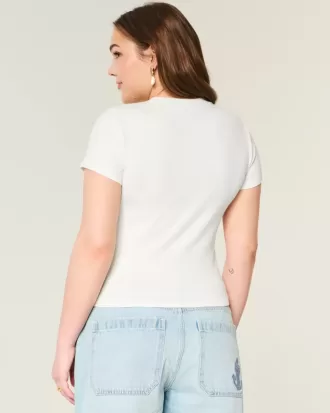 Geripptes Baby-T-Shirt mit Surf Club-Grafik