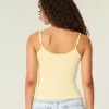 Geripptes Camisole mit Blumengrafik