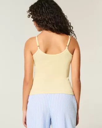 Geripptes Camisole mit Fisch-Grafik