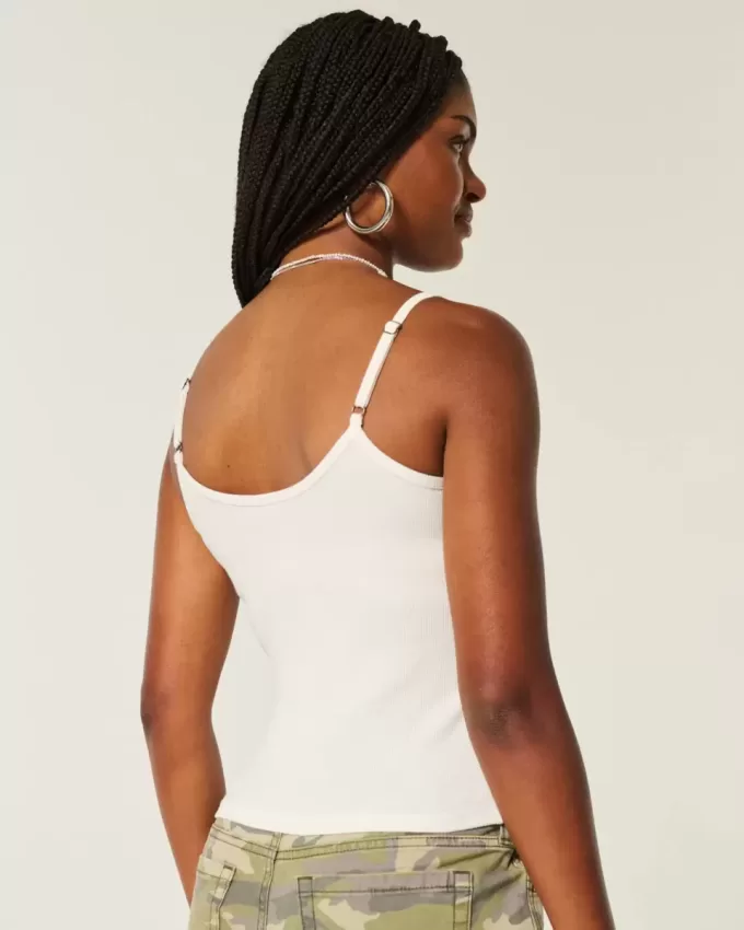 Geripptes Camisole mit Kaninchen-Grafik
