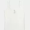 Geripptes Camisole mit Kaninchen-Grafik