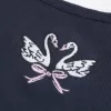Geripptes Camisole mit Schwanengrafik