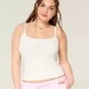 Geripptes Camisole mit Seepferdchen-Grafik