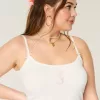 Geripptes Camisole mit Seepferdchen-Grafik