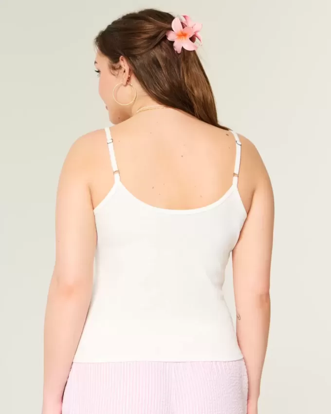 Geripptes Camisole mit Seepferdchen-Grafik