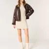Geripptes Skater-Mini-Sweatkleid Geripptes Skater-Mini-Sweatkleid