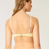 Geripptes, tiefes Bikinioberteil mit Bügeln Geripptes, tiefes Bikinioberteil mit Bügeln