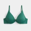 Geripptes, tiefes Bikinioberteil mit Bügeln Geripptes, tiefes Bikinioberteil mit Bügeln