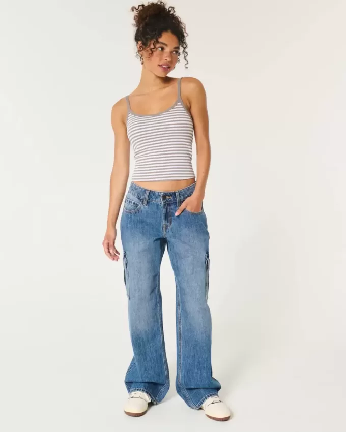 Geripptes U-Ausschnitt-Camisole Geripptes U-Ausschnitt-Camisole