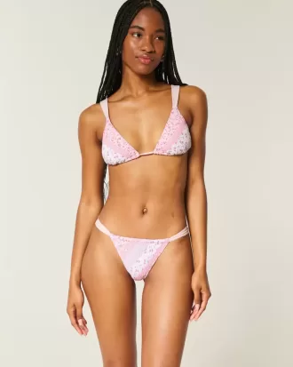 Gerüschtes High-Leg-Bikinihöschen mit Cheekiest-Ausschnitt