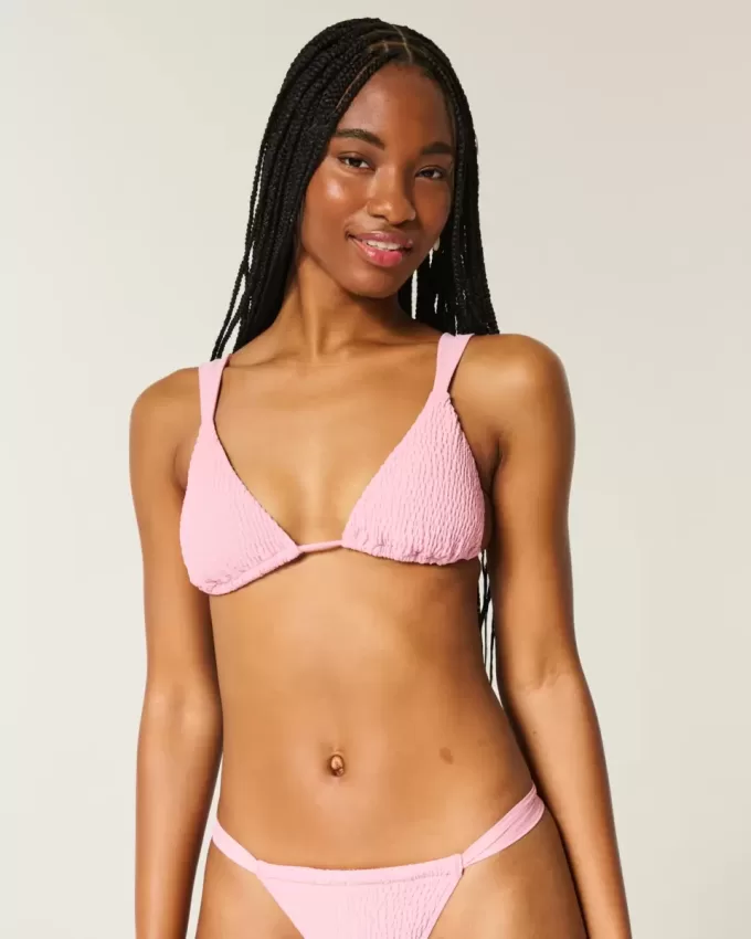 Gerüschtes, schulterfreies Triangel-Bikinioberteil Gerüschtes, schulterfreies Triangel-Bikinioberteil