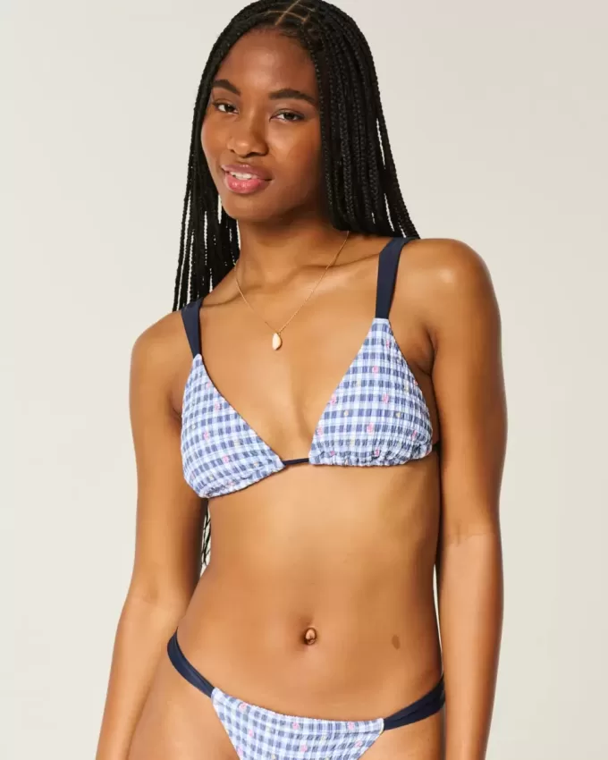 Gerüschtes, schulterfreies Triangel-Bikinioberteil Gerüschtes, schulterfreies Triangel-Bikinioberteil