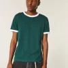 Geschrumpftes Ringer-T-Shirt
