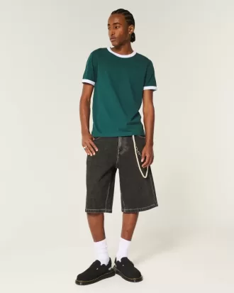 Geschrumpftes Ringer-T-Shirt