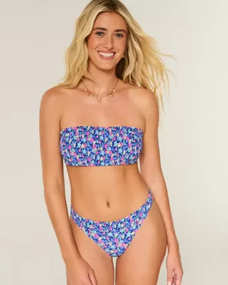 Gesmoktes Bandeau-Bikinioberteil