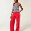Gestreifte Jogginghose mit weitem Bein