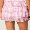 Gestufter Mini-Skort aus Chiffon