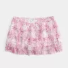 Gestufter Mini-Skort aus Chiffon