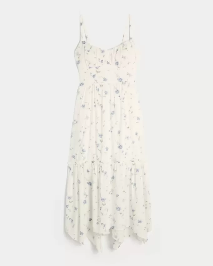 Gestuftes Maxikleid