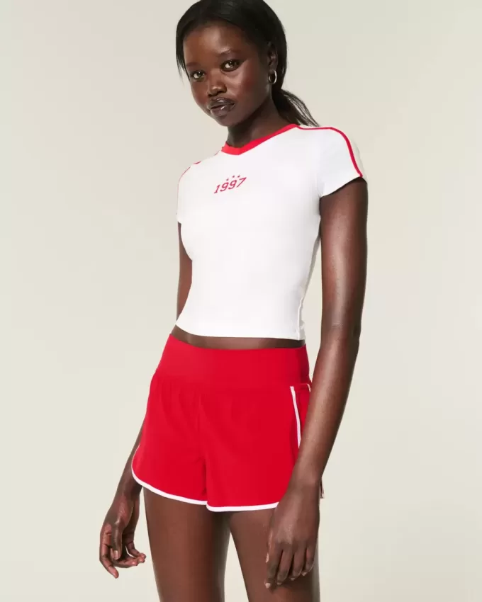 Gilly Hicks Active Laufshorts mit Zierstreifen Gilly Hicks Active Laufshorts mit Zierstreifen