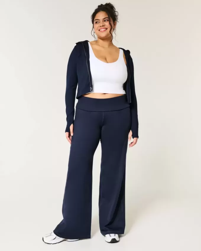 Gilly Hicks Active Recharge Hose mit weitem Bein und umgeschlagener Taille