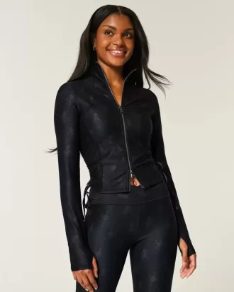 Gilly Hicks Active Recharge Jacke mit seitlichem Reißverschluss und Bindeband